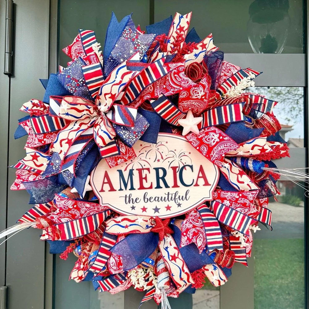 Patriotic American the beautiful Wreath 🇺🇸